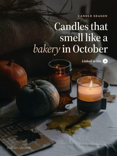 a table topped with a candle next to a p