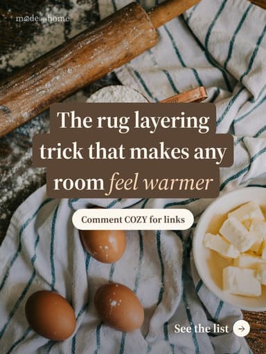 The rug layering trick that makes any room feel warmer