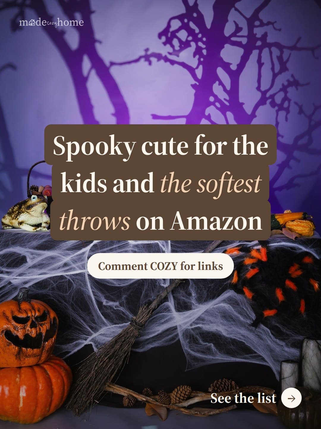 Spooky cute for the kids and the softest throws on Amazon