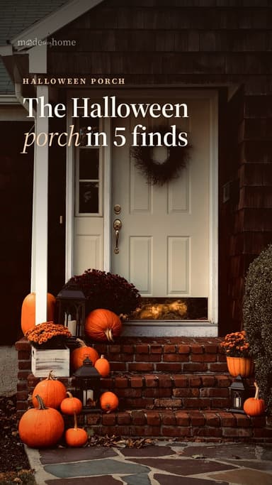 pumpkins on stairs