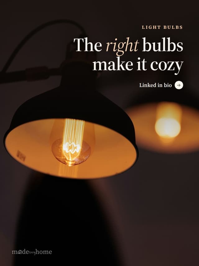 Two vintage edison bulbs illuminate a da