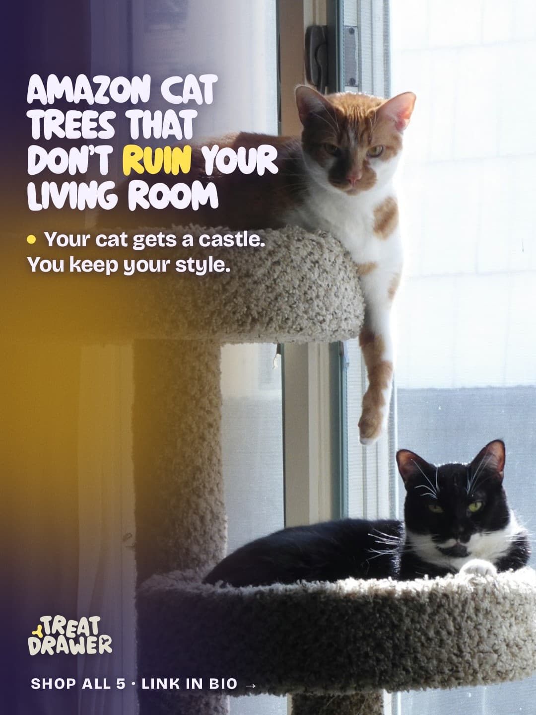 Amazon cat trees that don’t ruin your living room